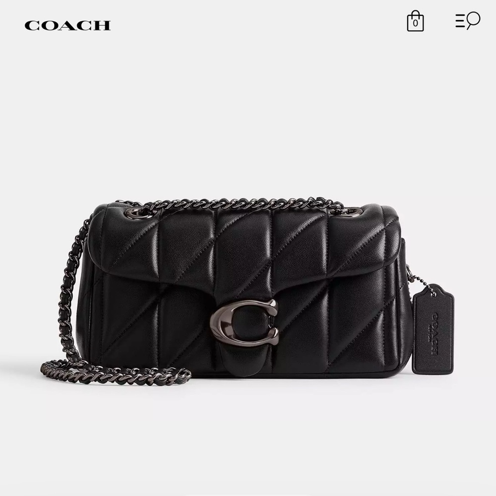 Coach Black Crossbody Bag with Quilting